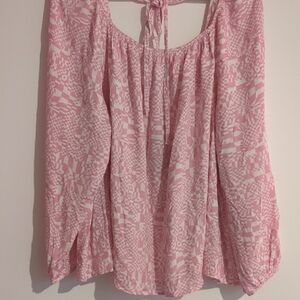 Pink Patterned Women's Top